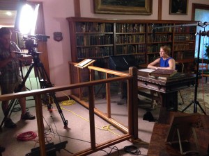 Taping a shoot for the Weather Channel, which focuses on the 1880s yellow fever epidemic in Florida.