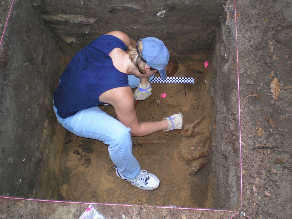 Assessing human remains at a site outside of St. Augustine. (2010)